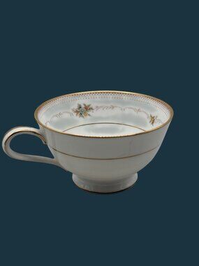 Noritake Saucer 2" Tea Cup Joanne Floral Design 6466 Gold Trim Vtg Discontinued